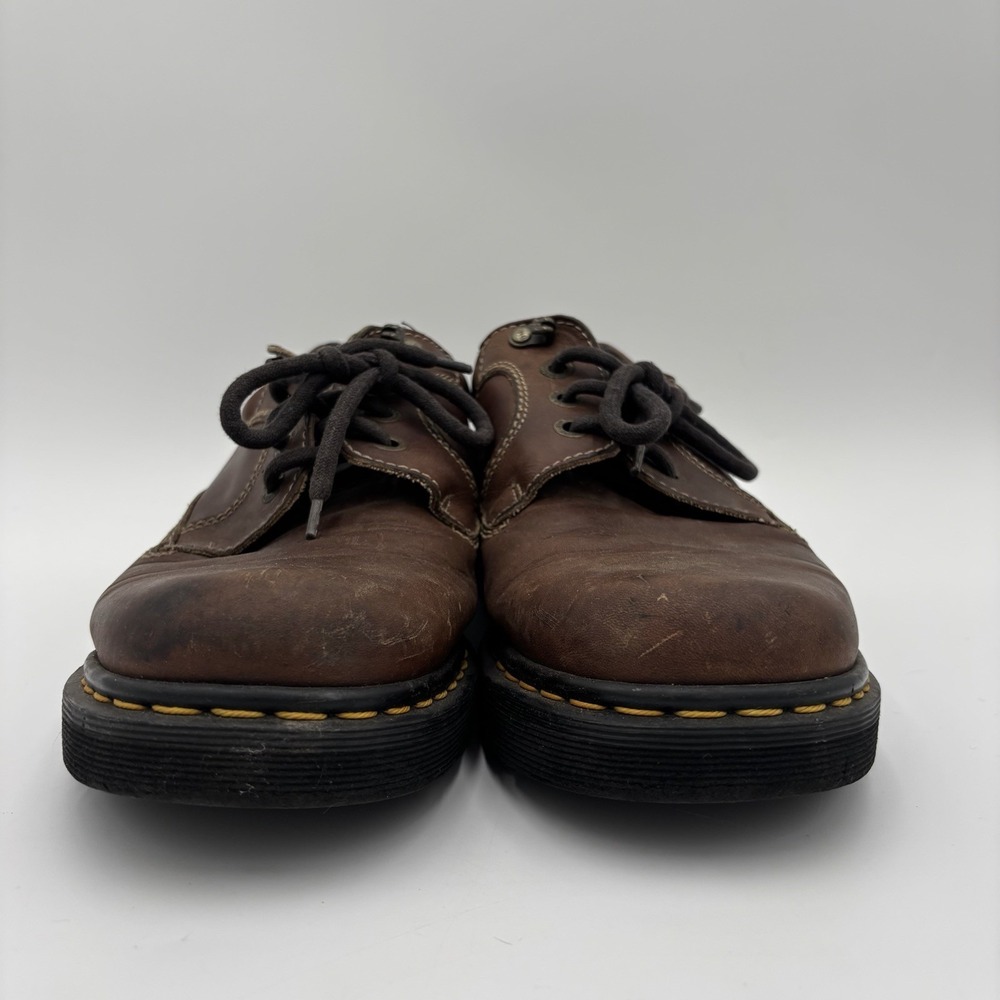 Doc Martens Distressed Brown Leather Goth Shoes Mens 9 Vintage - Picture 3 of 9